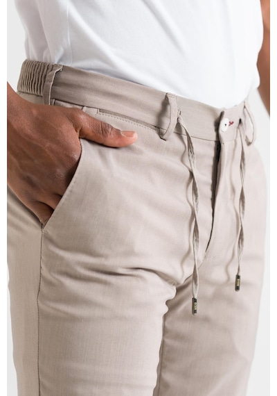 Ecer Slimfit Beli Lastikli İplikli İnce Yazlık Kumaş Jogger Pantolon 001