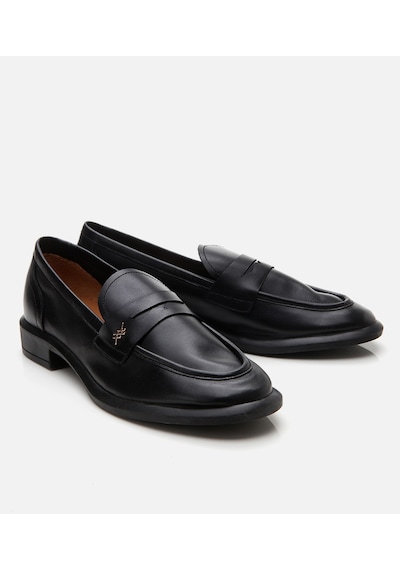 Hotiç Kadın Deri Siyah Esnek Tabanlı Klasik Loafer 01ayh306190a100 Siyah