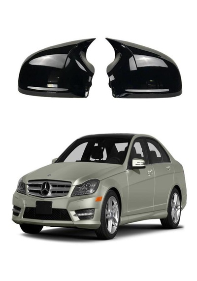 Mercedes C Serisi W204 Araca Özel Batman Yarasa Ayna Kapağı Pianoblack