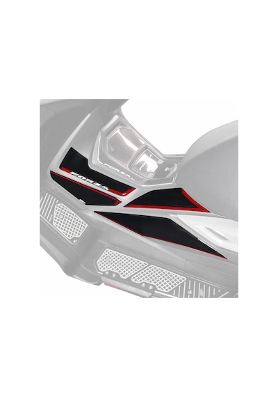 Gp Kompozit Honda Forza 250 2018-2025 Uyumlu Yan Alt Ayak Pad Siyah-kırmızı