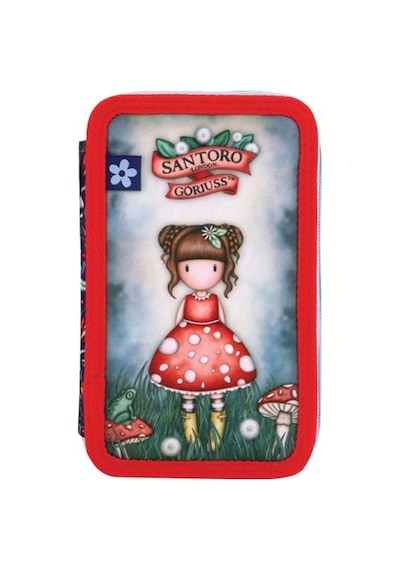 Santoro Gorjuss Little Mushroom 3 Katlı İçi Dolu Kalem Çantası 607gj35 Çok Renkli