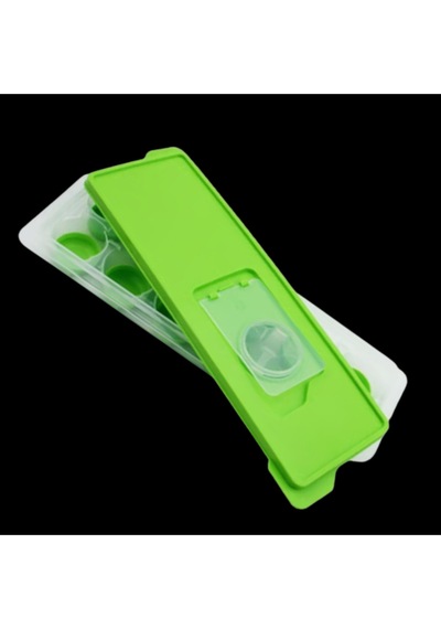 1 Adet 12'li Kapaklı Yapışmaz Silikon Tabanlı Plastik Küp Buz Kalıbı Sızdırmaz Kapak Plastik Şeffa Diğer