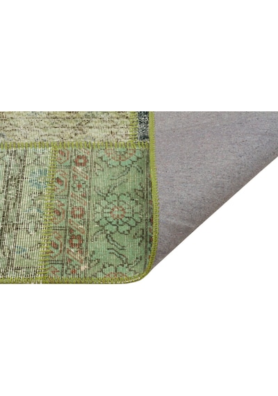 Gerçek El Dokuma Eskitme Patchwork Halı 120 X 180 Cm 5889