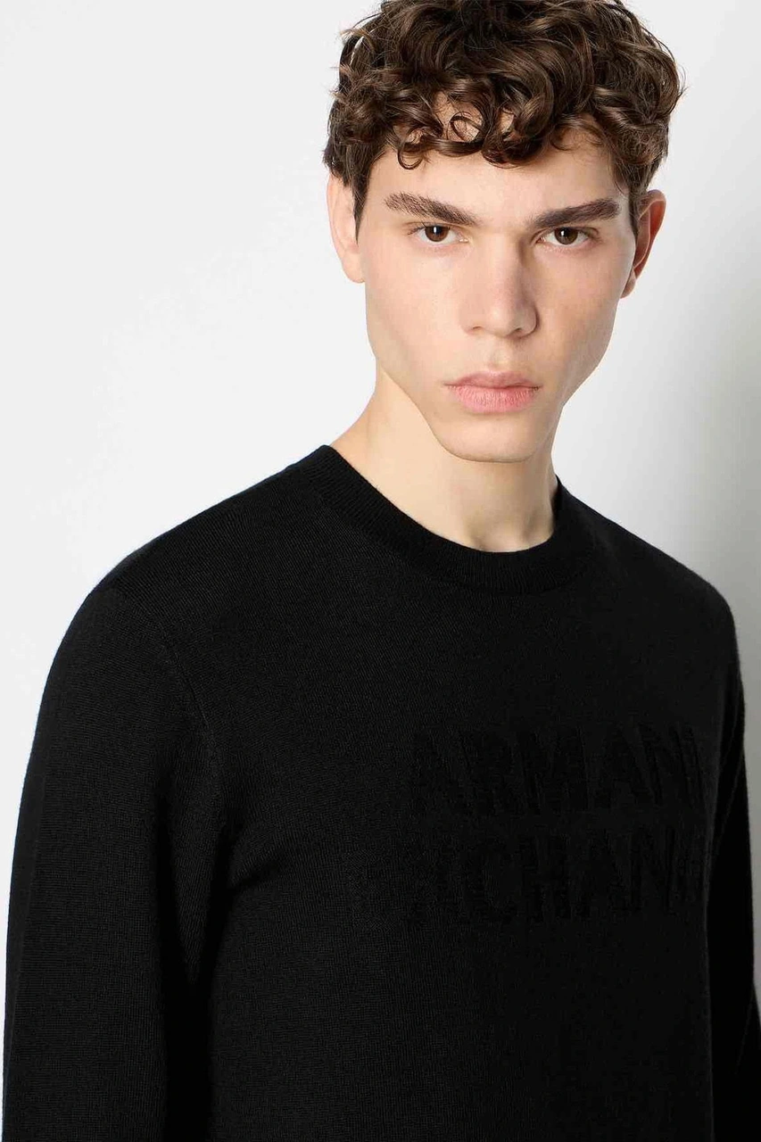 Armani Exchange Armani Bisiklet Yaka Erkek Sweat Siyah