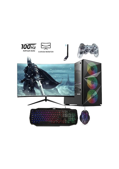 Izoly ST998664 i5-4570 16 GB 512 GB SSD RX550 4 GB 24" Free Dos Masaüstü Oyuncu Bilgisayarı