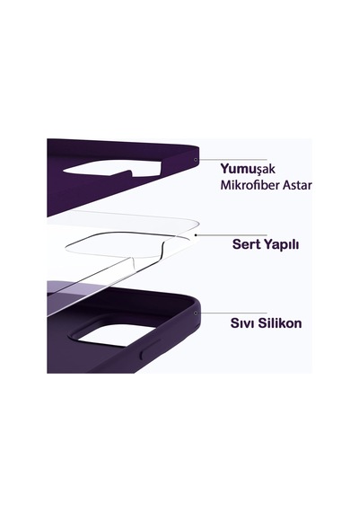 Apple Uyumlu iPhone 15 Pro Max Kılıf Kamera Lensli Lansman Silikon Kapak