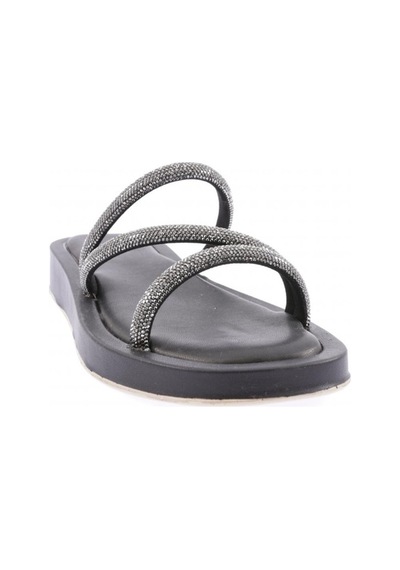 Dgn 008 Kadin Silver Taşli Çapraz Bantli Terlik 008-2297-R1534 Siyah