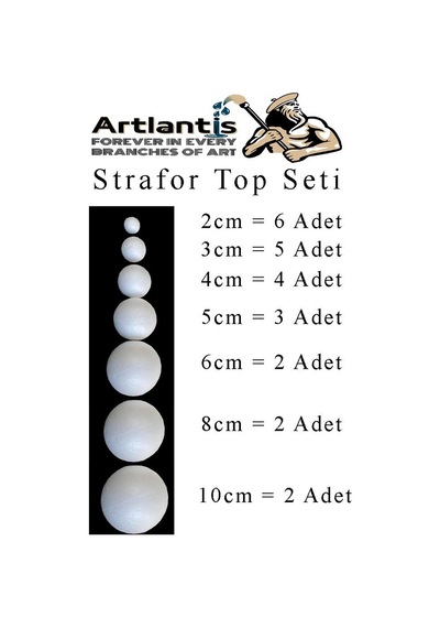 Strofor Köpük Top 2cm 3cm 4cm 5cm 6cm 8cm 10cm 24 Adet Yuvarlak Strafor Top Küre Okul Deney Köpük Toplar