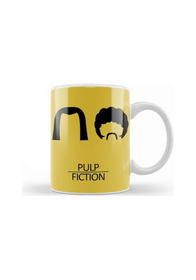 Pulp Fiction Haircuts Movie Silhouette Kupa Bardak Porselen Karışık