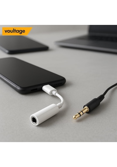 Usb-c To 3.5mm Jak Kulaklık Adaptörü - Dijital Dönüştürücü - Tüm Cihazlarla Uyumlu - Siyah - Ko