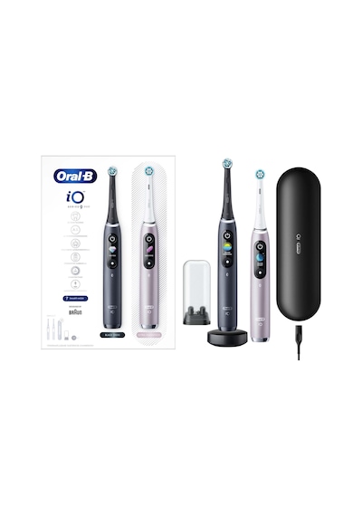 Oral-B iO9 Şarjlı Diş Fırçası Seti 2'li Siyah - Pembe