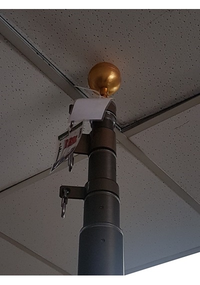 5Metre Amerikandan İthal Dıştan İpli 5 Metre Krom Bayrak Diregi