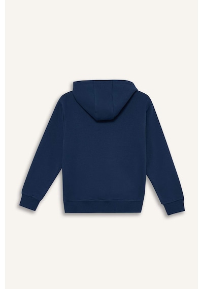 Defacto Erkek Çocuk Kapüşonlu Baskılı İçi Yumuşak Tüylü Sweatshirt E9599a825aube829 Mavi