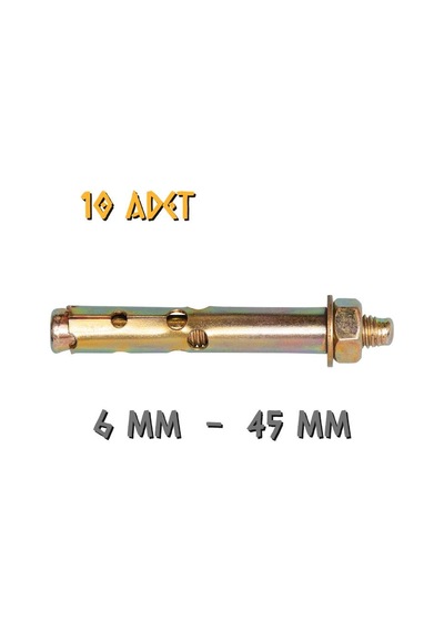 Made Gömlekli Çelik Dübel 6x45 Mm. - 10 Adet