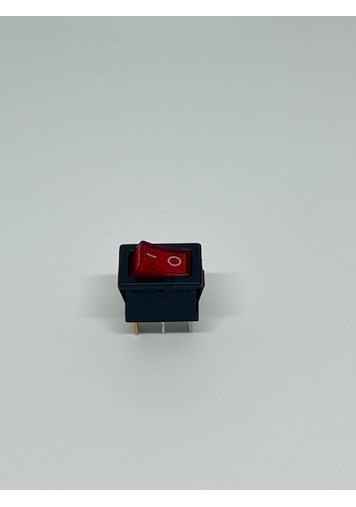 12v Kırmızı Ledli 1-0 Mini Dikdörtgen Anahtar Rocker Switch 1-0