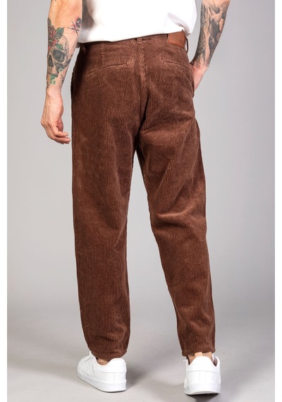 Little Cup Jeans Co Erkek Kahve Baggy Fit Rahat Kalıp Kadife Pantolon Siyah
