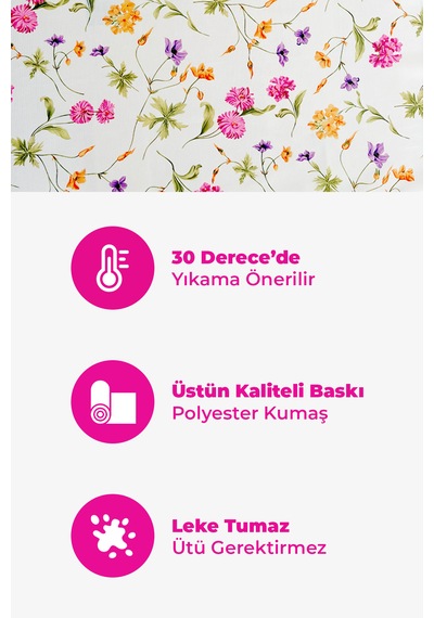 Loom & Laurel Baskılı Yıkanabilir Masa Örtüsü Mutfak Bahçe Piknik