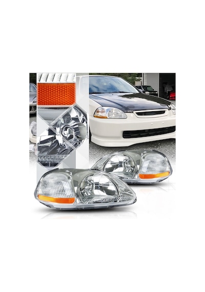Honda Civic 1998- Sedan-h.b Krom Usdm Ön Far