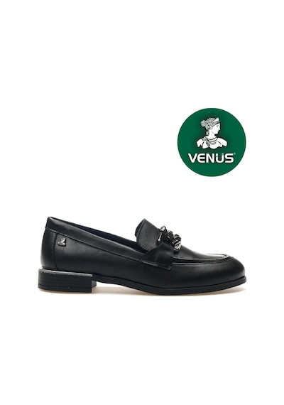 Venüs Lepus Hakiki Deri Comfort Casual Oxford Ortopedik Kadın Ayakkabı Siyah