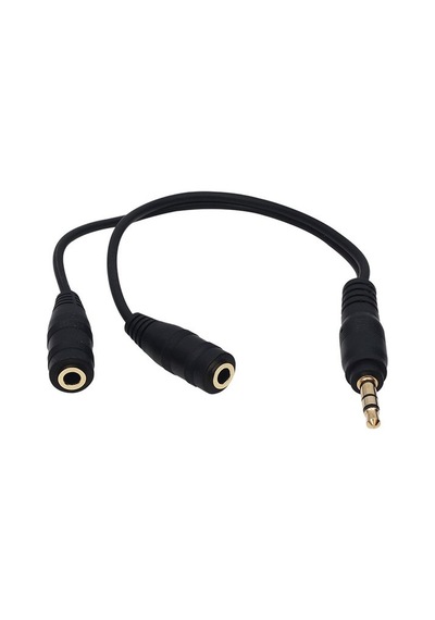 3.5 Mm Stereo Kulaklık Fişi Çoklayıcı 1 Erkek 2 Dişi 20 Cm