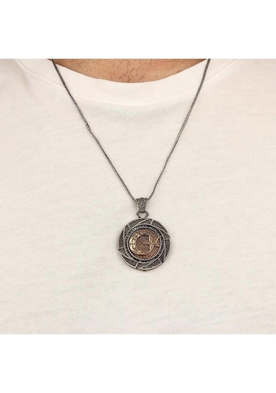 Ayyıldız Model 925 Ayar Gümüş Erkek Kolye Zincir Gklayyldzyv-gms
