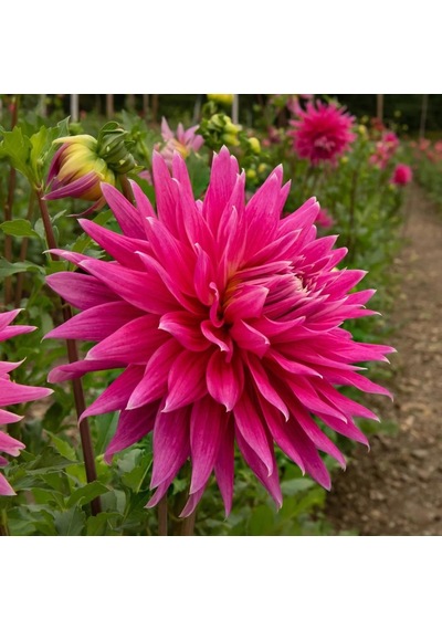 Pembe Ac Darc Horse Dahlia Yıldız Çiçeği Yumrusu 1 Adet