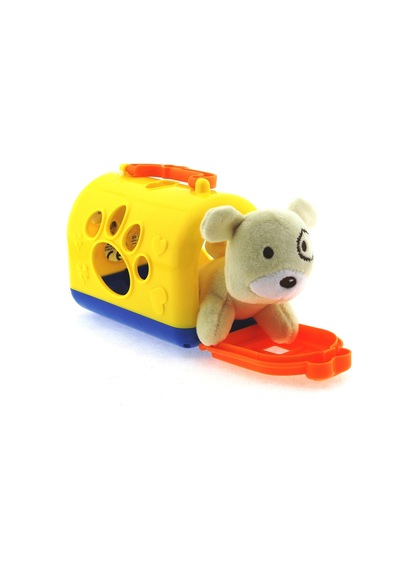 Taşıma Çantalı Peluş Sarı Yavru Köpek