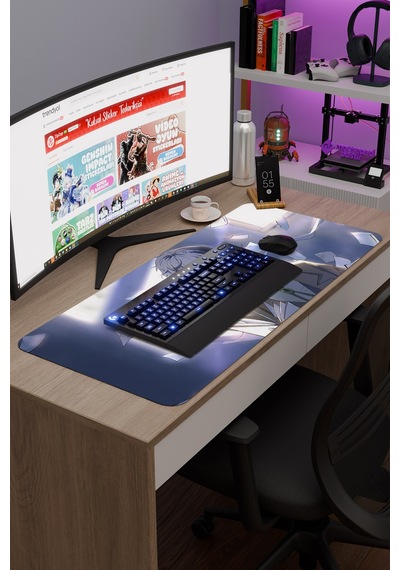 Bungou Stray Dogs Anime V2 - 90x40 Xxl Gaming Kauçuk Kaymaz Taban Mouse Pad Fare Altlığı
