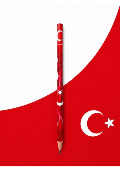 Türkiye Desenli Kurşun Kalem 2b Fatih 12 Adet Çok Renkli