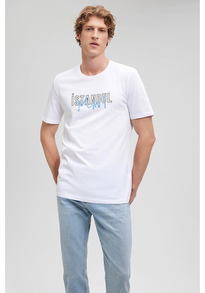 Mavi Erkek T Shirt 067114-620 Beyaz Beyaz