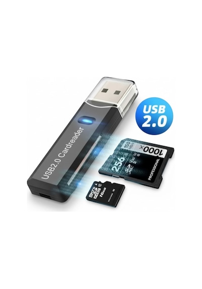 Usb To Sd/micro Sd Kart Okuyucu Çevirici Adaptör 2 Adet Card Reader