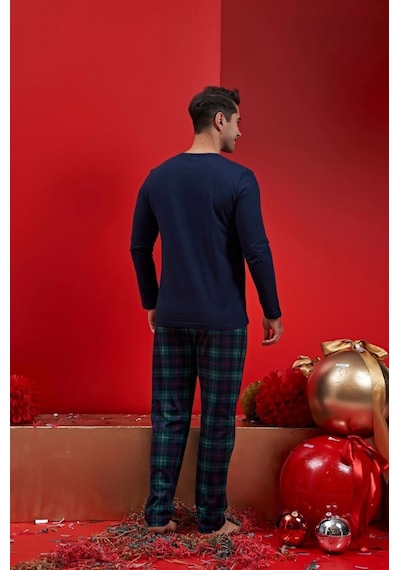Ower Sleep 1586 Erkek Uzun Kol Pijama Takımı Lacivert