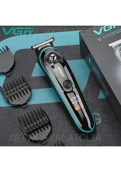 Vgr V-075 Digital Göstergeli Usb Şarjlı Profesyonel Tıraş Makinesi
