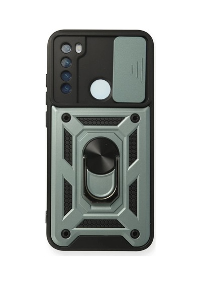Xiaomi Redmi Note 8 Uyumlu Kılıf Pars Lens Yüzüklü Silikon - Yeşil