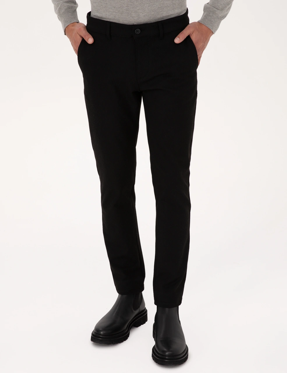 Pierre Cardin Erkek Siyah Pantolon Kanvas-chino 50310911-vr046