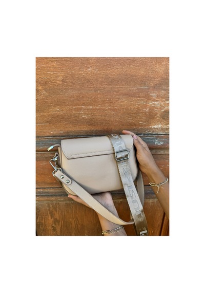 Just Polo Kadın Orta Boy Ayarlanabilir Çapraz Askılı Günlük Kullanıma Uygun El & Omuz Çantası Shoulder Bag Vizon