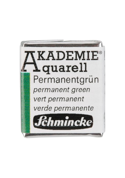Akademie Aquarell Yarım Tablet Sulu Boya 553 Permanent Green