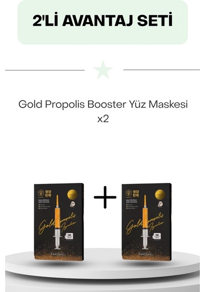 Banobagi Gold Propolis Booster Yüz Maskesi İkili Set