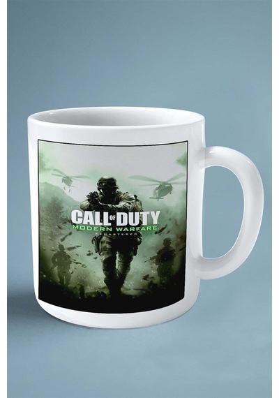 Call Of Duty Oyun Baskılı Kupa Bardak Çift Taraflı Kişiye Özel Model 28 Çok Renkli