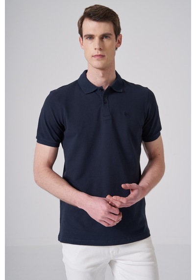 Morven Erkek Lacivert Basic Polo Yaka Dynamic Fit T-shirt 26yc018007200 Lacivert