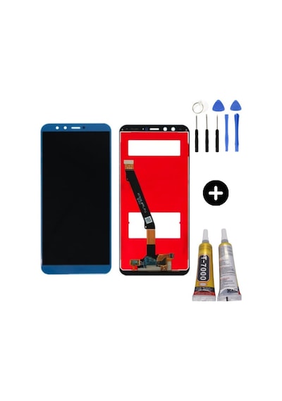 Te Huawei P Smart 2018 Uyumlu Oled Lcd Ekran Dokunmatik Mavi + Montaj Seti