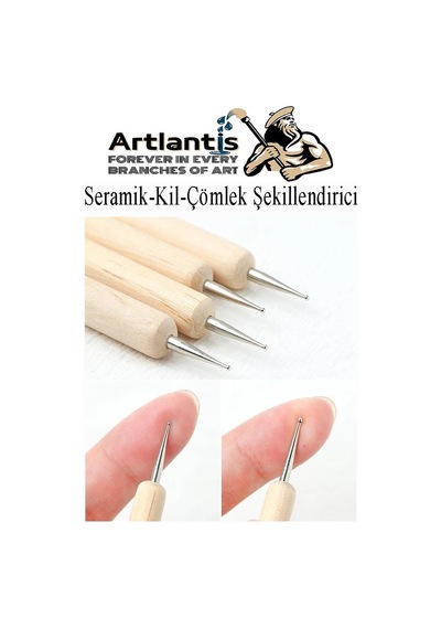 Seramik Kil Çömlek Şekillendirici 3 Lü 1 Paket Seramik Modelaj Oyma Seti Heykel Hobi Tasarım