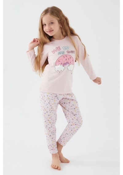 Roly Poly 3098 We So Sweet Melanj Kız Çocuk Pijama Takım Pembe