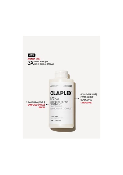 Olaplex No.3 Plus Complete Repair Treatment - Anında Etkili, Güçlendirilmiş Yoğun Onarıcı Bakım