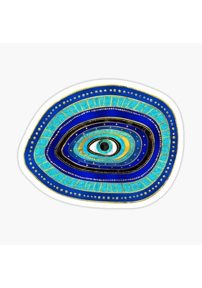 Nazar Boncuğu Model-2 Sticker Oto Yapıştırma Etiket 15Cm