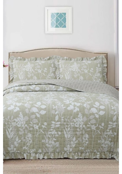 Breeze Sade Çiçekler Çift Kişilik Yatak Örtüsü 240x260 Çok Renkli