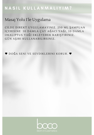 Boco Born In Cosmetics Çay Ağacı Yağı + Okaliptus Uçucu Yağı 2 x 10 ML