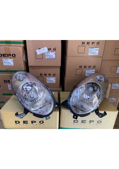 Nıssan Micra 2003-2007 Arası Depo Sağ Ve Sol Far Takım Beyaz 26060-ax700 / 26010-ax700