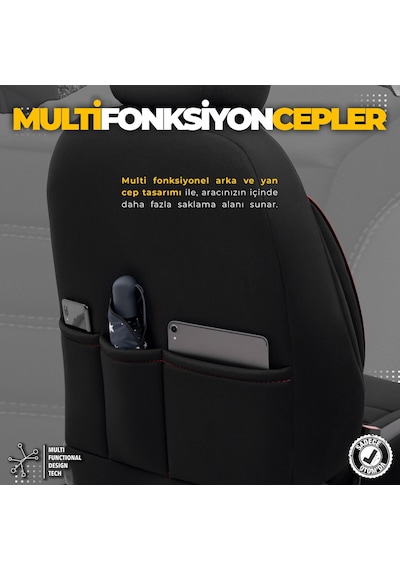 Otom Individual Design Ekstra Destekli Oto Koltuk Kılıfı - 550061876