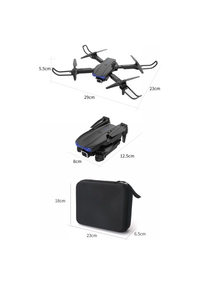 C5 Pro 4k Hd Çift Kamera Drone, Katlanabilir, Wifi Bağlantılı, Akıllı Telefon Kontrollü - 860666413